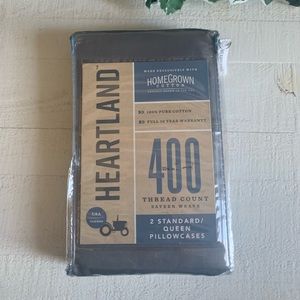 Heartland 2 Standard Queen Pillowcases 400 Thread Count